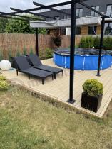 Aranżacja: Zestaw leżaków ogrodowych Jaipur Sun Lounger grafitowy