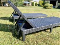 Aranżacja: Zestaw leżaków ogrodowych Jaipur Sun Lounger grafitowy