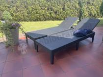 Aranżacja: Zestaw leżaków ogrodowych Jaipur Sun Lounger grafitowy