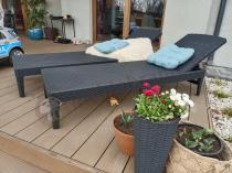 Aranżacja: Zestaw leżaków ogrodowych Jaipur Sun Lounger grafitowy