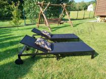 Aranżacja: Zestaw leżaków ogrodowych na kółkach Ahelo - Black