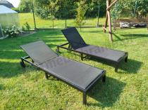 Aranżacja: Zestaw leżaków ogrodowych na kółkach Ahelo - Black