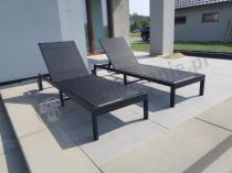 Aranżacja: Zestaw leżaków ogrodowych na kółkach Ahelo - Black
