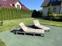 Aranżacja: Zestaw leżaków ogrodowych z poduszkami Daytona cappucino