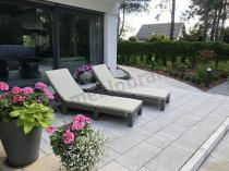 Aranżacja: Zestaw leżaków ogrodowych z poduszkami Daytona cappucino