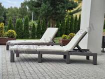 Aranżacja: Zestaw leżaków ogrodowych z poduszkami Daytona Deluxe cappucino
