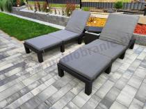 Aranżacja: Zestaw leżaków ze stolikiem lodówką Meblobranie 2DIC grafit