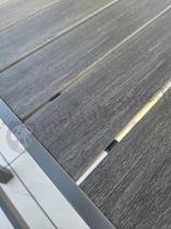 Aranżacja: Zestaw mebli aluminiowych z wysokim stołem i pufami Calamba Dining - Antracite