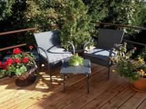 Aranżacja: Zestaw mebli na balkon Morrone Duo Anthracite