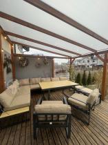 Aranżacja: Zestaw mebli ogrodowych dla 10 osób z modułowym narożnikiem 280x280cm Panaon Corner XXL WB