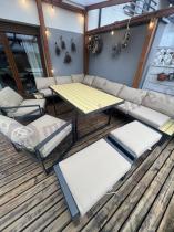 Aranżacja: Zestaw mebli ogrodowych dla 10 osób z modułowym narożnikiem 280x280cm Panaon Corner XXL WB