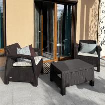 Aranżacja: Zestaw mebli ogrodowych na balkon Corfu Weekend Curver Brązowy