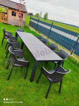 Aranżacja: Zestaw mebli ogrodowych obiadowych dla 10 osób Meblobranie EJD10 grafit