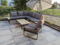 Aranżacja: Zestaw mebli ogrodowych z narożnikiem i dwoma fotelami - Panaon Corner - WG