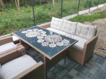 Aranżacja: Zestaw mebli ogrodowych z sofą i fotelami Topiano Medio Nature Select