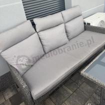 Aranżacja: Zestaw mebli ogrodowych z wysokimi oparciami, stołem, sofą 175cm Lirata Dining Antracytowy