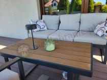Aranżacja: Zestaw mebli tarasowych - sofa 175cm, 2 fotele, stolik kawowy - Panaon Dining LB Teak