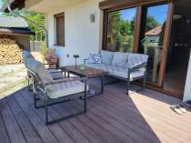 Aranżacja: Zestaw mebli tarasowych - sofa 175cm, 2 fotele, stolik kawowy - Panaon Dining LB Teak