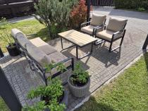 Aranżacja: Zestaw mebli tarasowych - sofa 175cm, 2 fotele, stolik kawowy - Panaon Dining WB