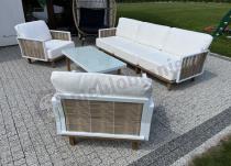 Aranżacja: Zestaw mebli tarasowych z sofą Mona - drewniano aluminiowe - Nature & Rope