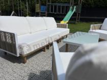 Aranżacja: Zestaw mebli tarasowych z sofą Mona - drewniano aluminiowe - Nature & Rope