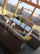 Aranżacja: Zestaw mebli technorattanowych z 2 sofami Cofete Grande – Natural Cofete 2.0