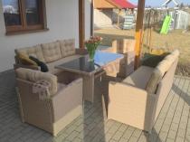 Aranżacja: Zestaw mebli technorattanowych z 2 sofami Cofete Grande – Natural Cofete 2.0