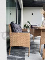 Aranżacja: Zestaw mebli z technorattanu na taras Torino Dining – Yellow