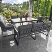 Aranżacja: Zestaw obiadowy do ogrodu z dwiema sofami Panaon Grande Prime DG