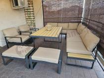 Aranżacja: Zestaw ogrodowy modułowy z fotelami i wysokim stołem Panaon Corner XL WB