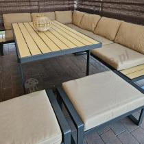 Aranżacja: Zestaw ogrodowy modułowy z fotelami i wysokim stołem Panaon Corner XL WB