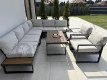 Aranżacja: Zestaw ogrodowy modułowy z fotelami Panaon Corner XL Light Beige Teak