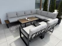 Aranżacja: Zestaw ogrodowy modułowy z fotelami Panaon Corner XL Light Beige Teak