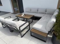 Aranżacja: Zestaw ogrodowy modułowy z fotelami Panaon Corner XL Light Beige Teak