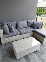 Aranżacja: Zestaw ogrodowy technorattan NILAMITO V Light Grey