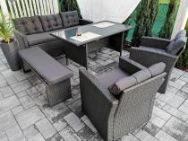 Aranżacja: Zestaw ogrodowy z Technoratanu Topiano Medio Antracite