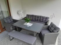 Aranżacja: Zestaw ogrodowy z Technoratanu Topiano Medio Antracite