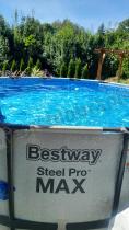 Aranżacja: Zestaw Okrągły basen na stelażu BESTWAY 5612X 427x122cm Steel Pro MAX