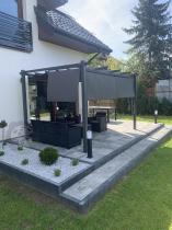 Aranżacja: Zestaw rolet do pergoli Kirn 120x225 - Grey Grey - 2szt