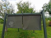 Aranżacja: Zestaw rolet do pergoli Kirn 120x225 - Grey Grey - 2szt
