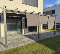 Aranżacja: Zestaw rolet do pergoli Kirn 120x225 - Grey Grey - 2szt