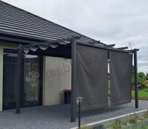 Aranżacja: Zestaw rolet do pergoli na ścianę 4m - Kirn 170x225 - Grey Grey - 2szt