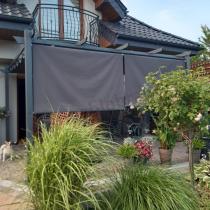 Aranżacja: Zestaw rolet do pergoli na ścianę 4m - Kirn 170x225 - Grey Grey - 2szt