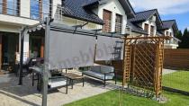 Aranżacja: Zestaw rolet do pergoli na ścianę 4m - Kirn 170x225 - Grey Grey - 2szt