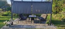 Aranżacja: Zestaw rolet do pergoli na ścianę 4m - Kirn 170x225 - Grey Grey - 2szt