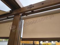 Aranżacja: Zestaw rolet zacieniających na ścianę 3m - Kirn 120x225 - Cream Wood - 2szt