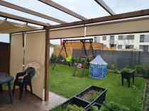 Aranżacja: Zestaw rolet zacieniających na ścianę 3m - Kirn 120x225 - Cream Wood - 2szt