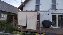 Aranżacja: Zestaw rolet zacieniających na ścianę 3m - Kirn 120x225 - Cream Wood - 2szt