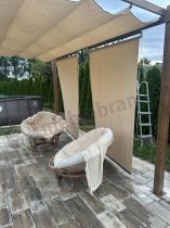 Aranżacja: Zestaw rolet zacieniających na ścianę 3m - Kirn 120x225 - Cream Wood - 2szt