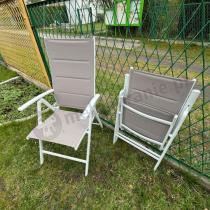 Aranżacja: Zestaw składanych krzeseł aluminiowych Kanbery - White - 2szt